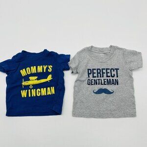 Carters Baby Infant Boys 3 Months 2 Piece Short Sleeve Graphic Tshirt Lot 1163